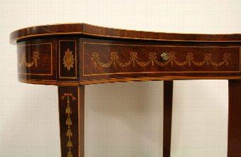 Antique Sheraton Style Kidney Shaped Occasional Table