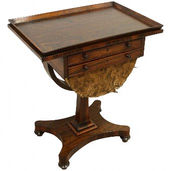 Early Victorian Rosewood Work Table