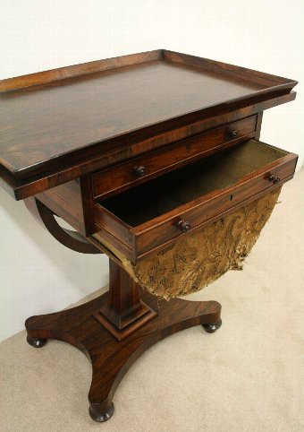 Antique Early Victorian Rosewood Work Table
