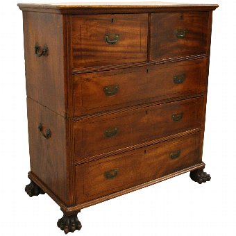 Early Victorian Camphor Wood Military Chest