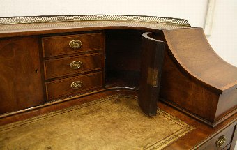 Antique  Edwardian Figured Mahogany Carlton House Desk