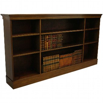 Solid Mahogany Low Open Bookcase