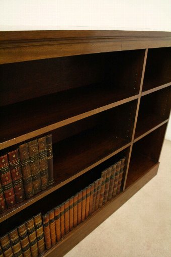 Antique Solid Mahogany Low Open Bookcase