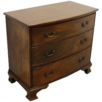 George III Style Bow Front Mahogany Chest of Drawers