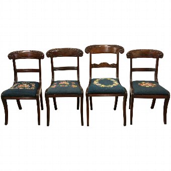 Set of 4 Regency Mahogany Chairs