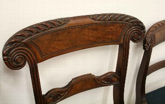 Antique Set of 4 Regency Mahogany Chairs