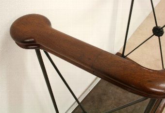 Antique Victorian Mahogany and Steel Fender