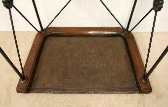 Antique Victorian Mahogany and Steel Fender