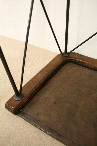 Antique Victorian Mahogany and Steel Fender
