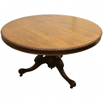 Victorian Circular Oak Breakfast Table