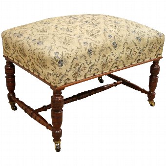 Late Victorian Walnut Stool