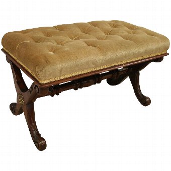 Late George IV Mahogany Centre Stool