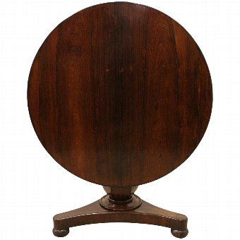 Antique Mid Victorian Rosewood Snap Top Breakfast Table