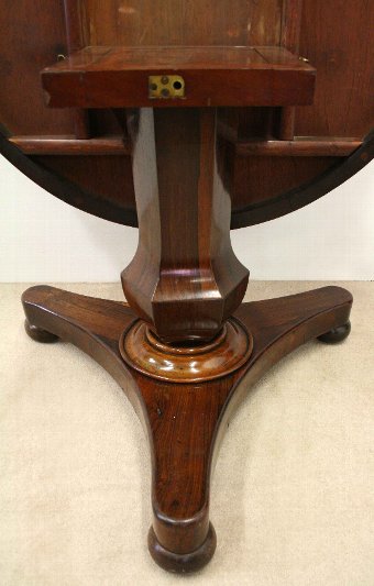 Antique Mid Victorian Rosewood Snap Top Breakfast Table