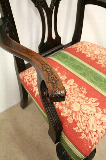 Antique Set of 8 Chippendale Style Mahogany Dining Chairs