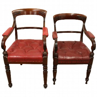 Antique Set of 20 William IV Scottish Mahogany Dining Chairs