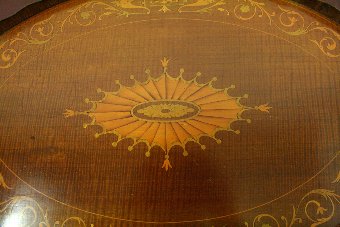 Antique Sheraton Style Oval Mahogany Tray