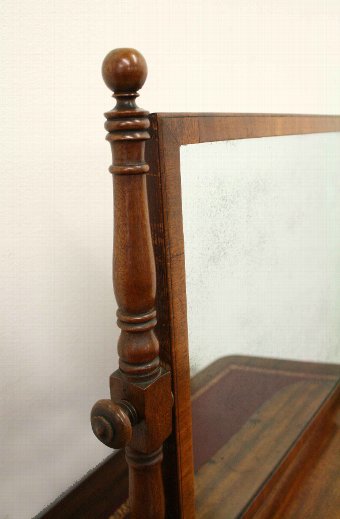 Antique Early Victorian Mahogany Toilet Mirror
