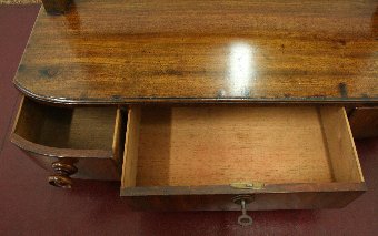 Antique Early Victorian Mahogany Toilet Mirror