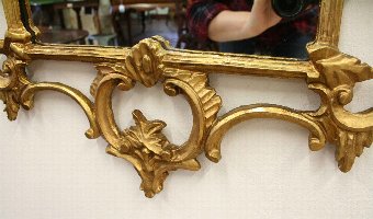 Antique George III Style Carved Giltwood Wall Mirror