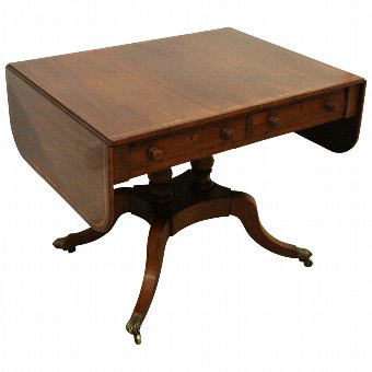 Scottish Mahogany Inlaid Sofa Table