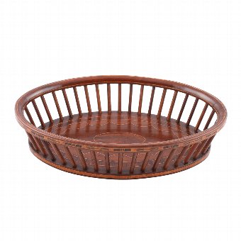 Antique Mahogany Bread Basket