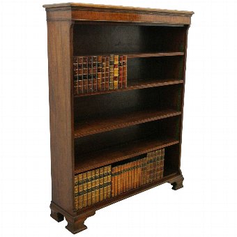 Edwardian Mahogany Open Bookcase
