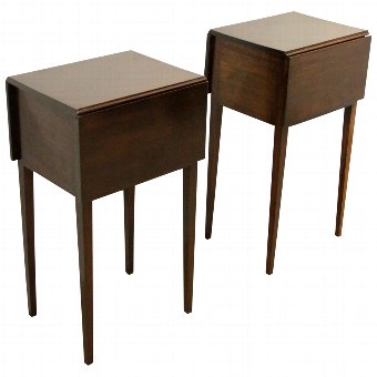 Pair of Mahogany George III Style Bedside Cabinets