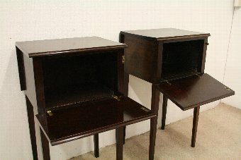 Antique Pair of Mahogany George III Style Bedside Cabinets