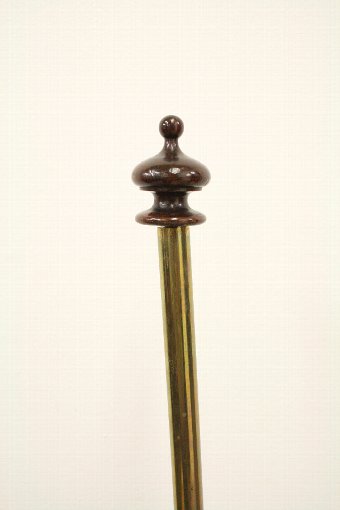 Antique Rosewood and Brass Adjustable Pole Screen