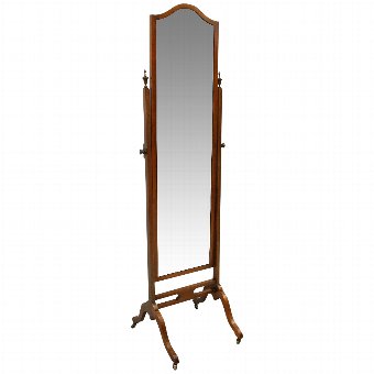 Mahogany Framed Cheval Mirror