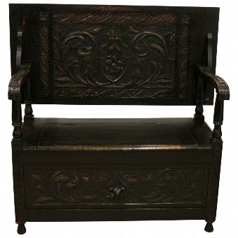 Jacobean Style Oak Monks Bench