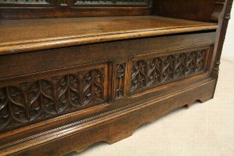 Antique Gothic Monks Bench