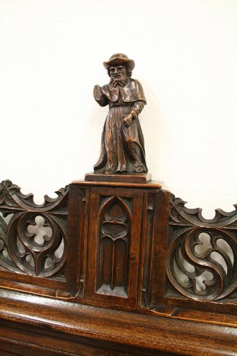 Antique Gothic Monks Bench