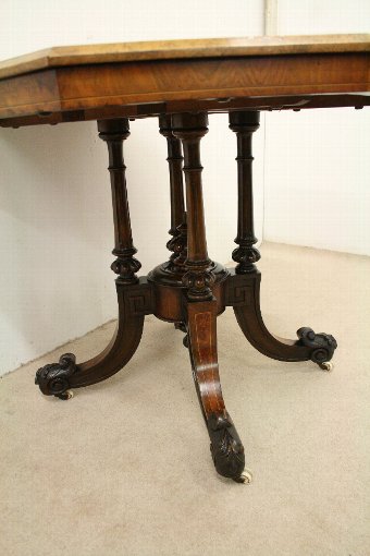 Antique Victorian Walnut, Burr Walnut and Inlaid Occasional Table