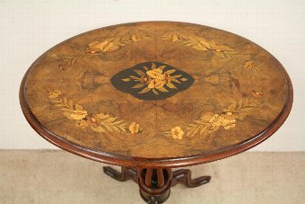 Antique Victorian Oval Shaped Snap Top Occasional Table