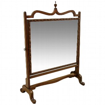 George III Style Mahogany Swivel Mirror