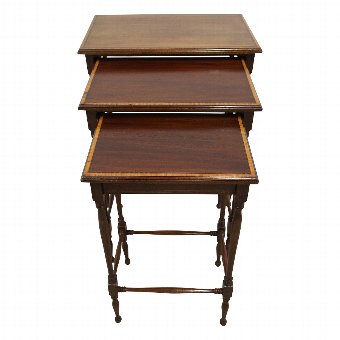 Sheraton Style Mahogany Nest of 3 Tables