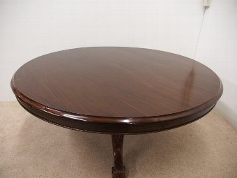 Antique Victorian Circular Mahogany Table 