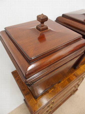 Antique Pair of George III Mahogany Cutlery Boxes