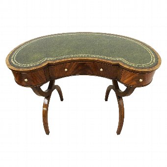 George III Style Kidney Shaped Writing Table