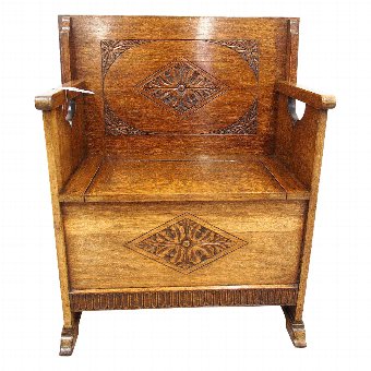 Jacobean Style Oak Monks Bench