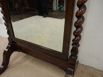 Antique Jacobean Style Cheval Mirror