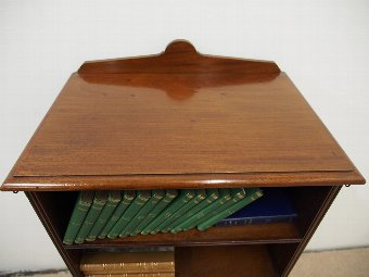 Antique Edwardian Mahogany Open Bookcase