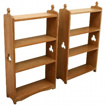 Solid Walnut Floor Standing or Wall Mounted Open Bookcases