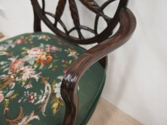 Antique Wheel Back Elbow Chair