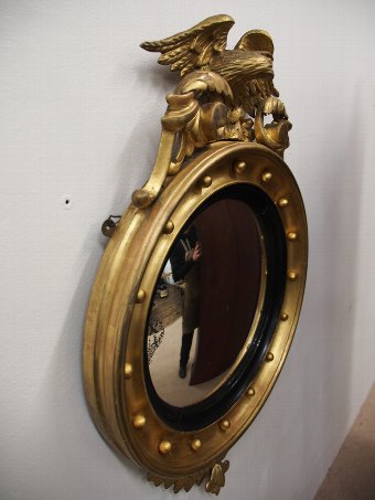 Antique Regency Style Convex Mirror