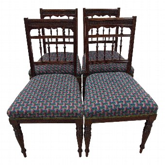 Set of 4 Late Victorian Side Chairs
