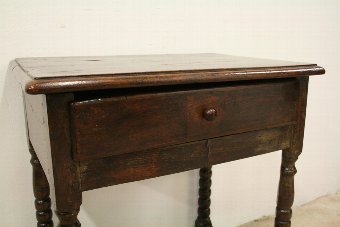 Antique Georgian Oak Rectangular Side Table