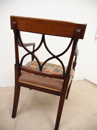 Antique George III Mahogany and Inlaid Armchair